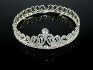 BRIDAL CROWN,WEDDING TIARA,SILVER CROWN