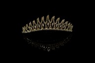 GOLD PLATED RHINESTONE CROWN,WEDDING CROWN