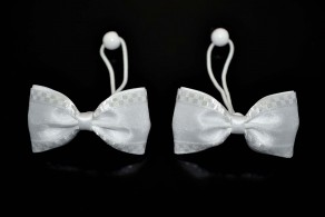 Organza Hair Holder, White Organza School Bows, Organza Hair band