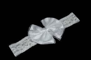 Infant Headband, Newborn Baby Headband, Toddler Headband, Baby Headband, Lace Headband, White