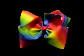 RAINBOW BIG HAIR BOW, TEEN HAIR BOW, GIRLS HAIR BOW