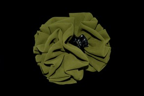 Olive Green Chiffon Flower Hair Clip, Arabic Fashion Hair Accessories, Wedding Bride Flower Clips