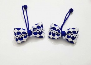 White Lace School Hair Accessories, Blue And White Hair Holder Hair Clips