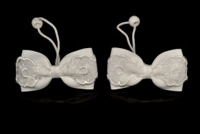 Hair Clips School, White Hair Clips, Back To School Hair Bows, White Hair Tie